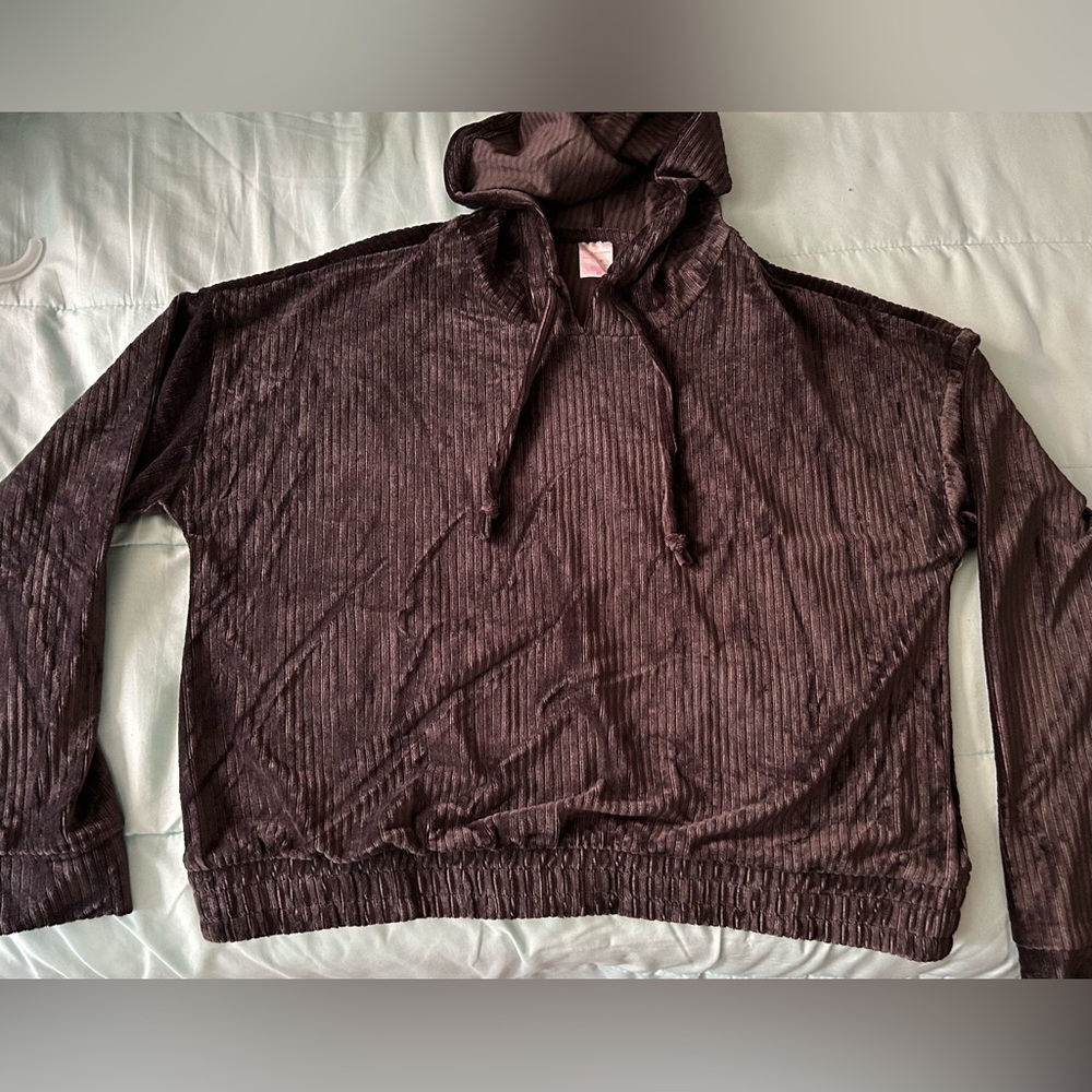 Back to SCHOOL SALE!! Black Corduroy Hooded Jacket (Top half of Matching Set)